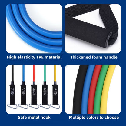 Resistance Bands Set with Handles for Stretching, Gym, Muscle Training & Home Workouts