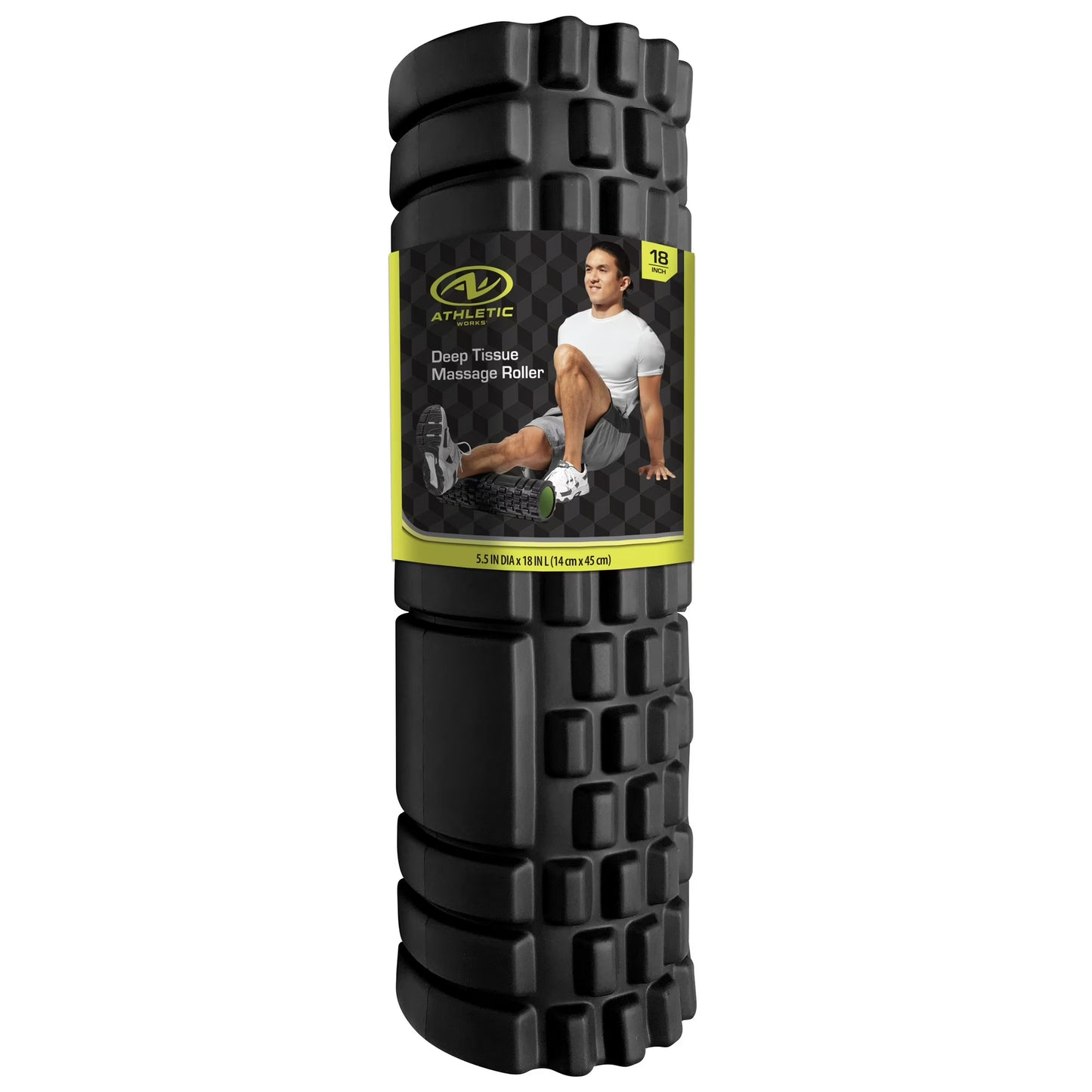 Hollow Core Foam Roller – Firm Deep Tissue Massage (18 in. x 5.5 in.)