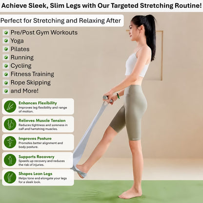 Non-Elastic Yoga & Pilates Stretching Strap with Ergonomic Handles