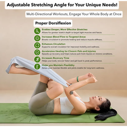 Non-Elastic Yoga & Pilates Stretching Strap with Ergonomic Handles