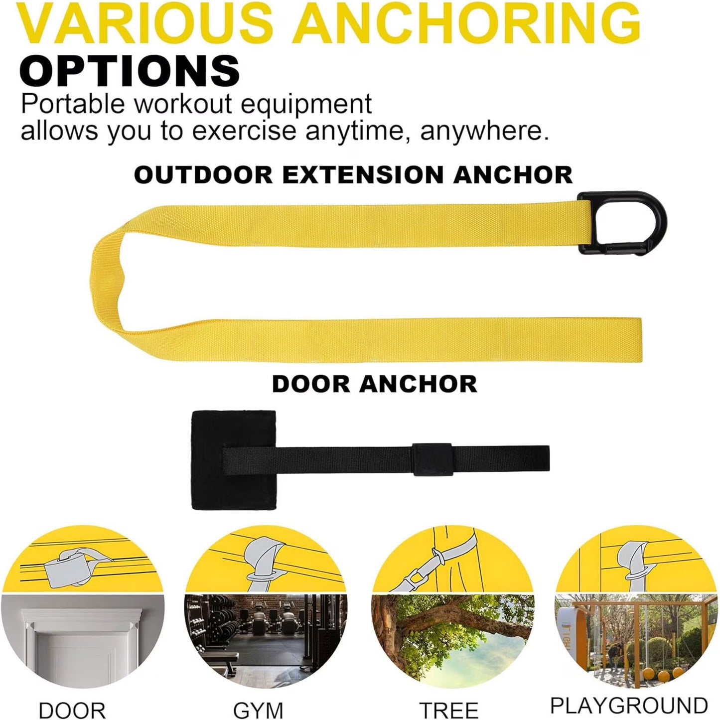 Suspension Trainer System Resistance Training Kit