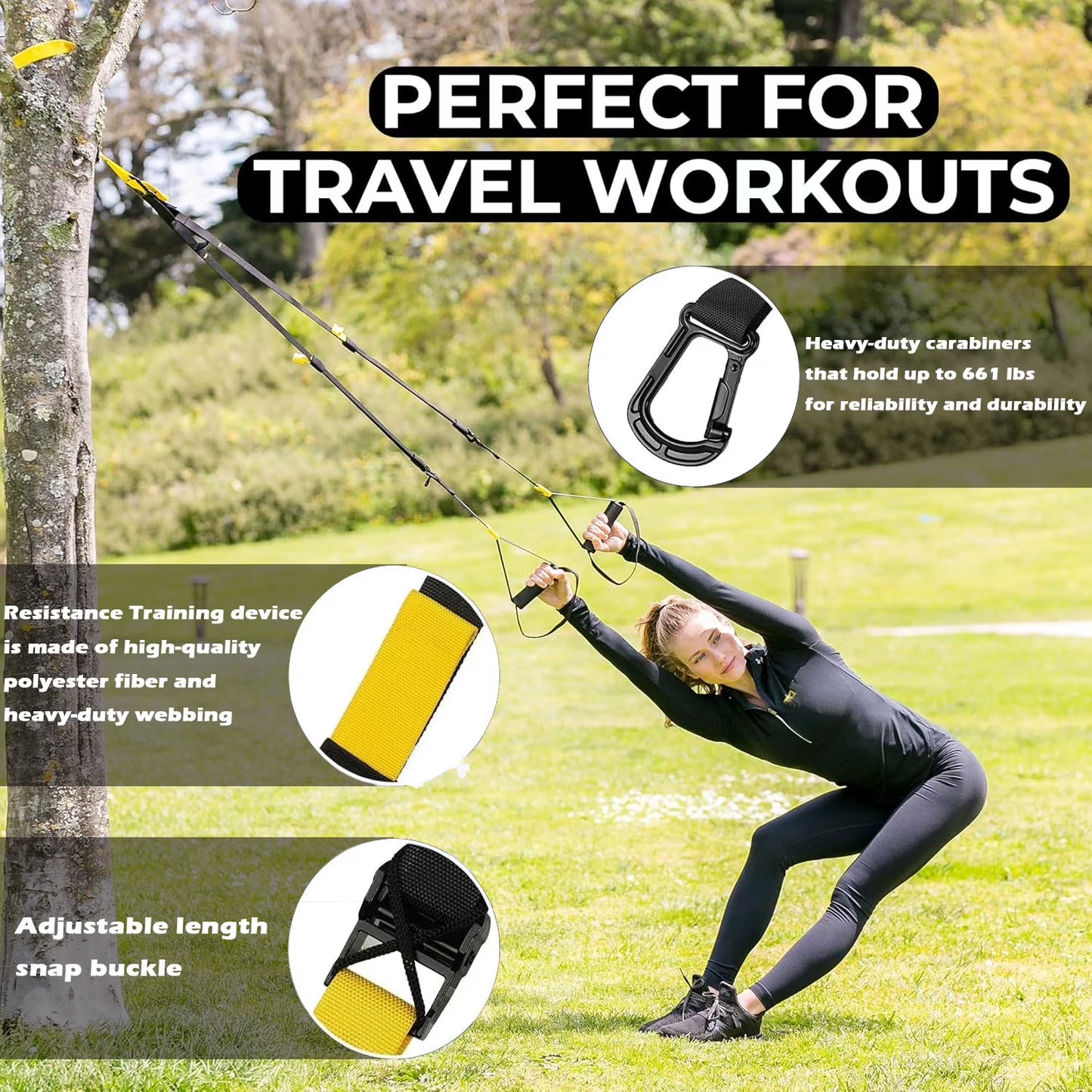 Suspension Trainer System Resistance Training Kit