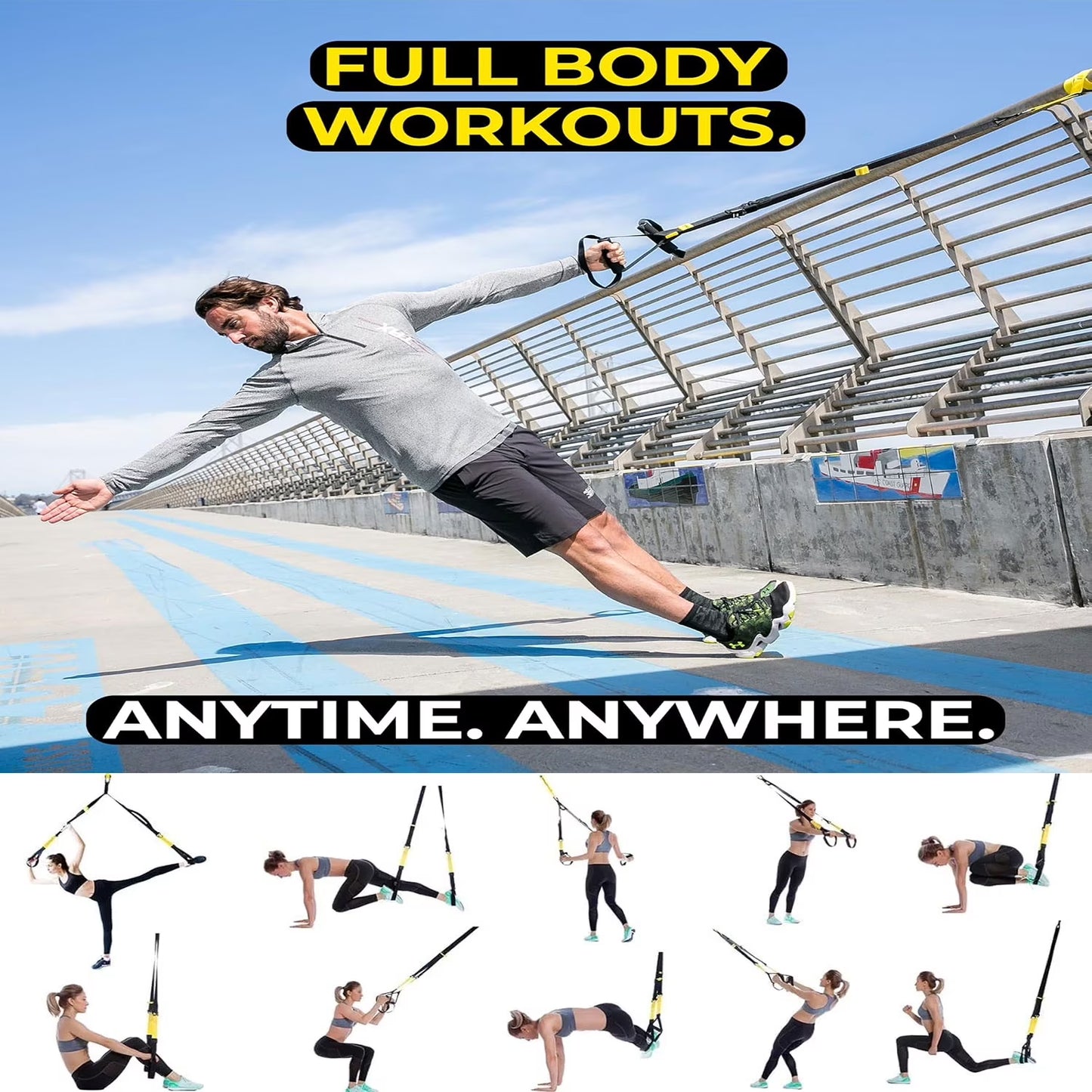 Suspension Trainer System Resistance Training Kit