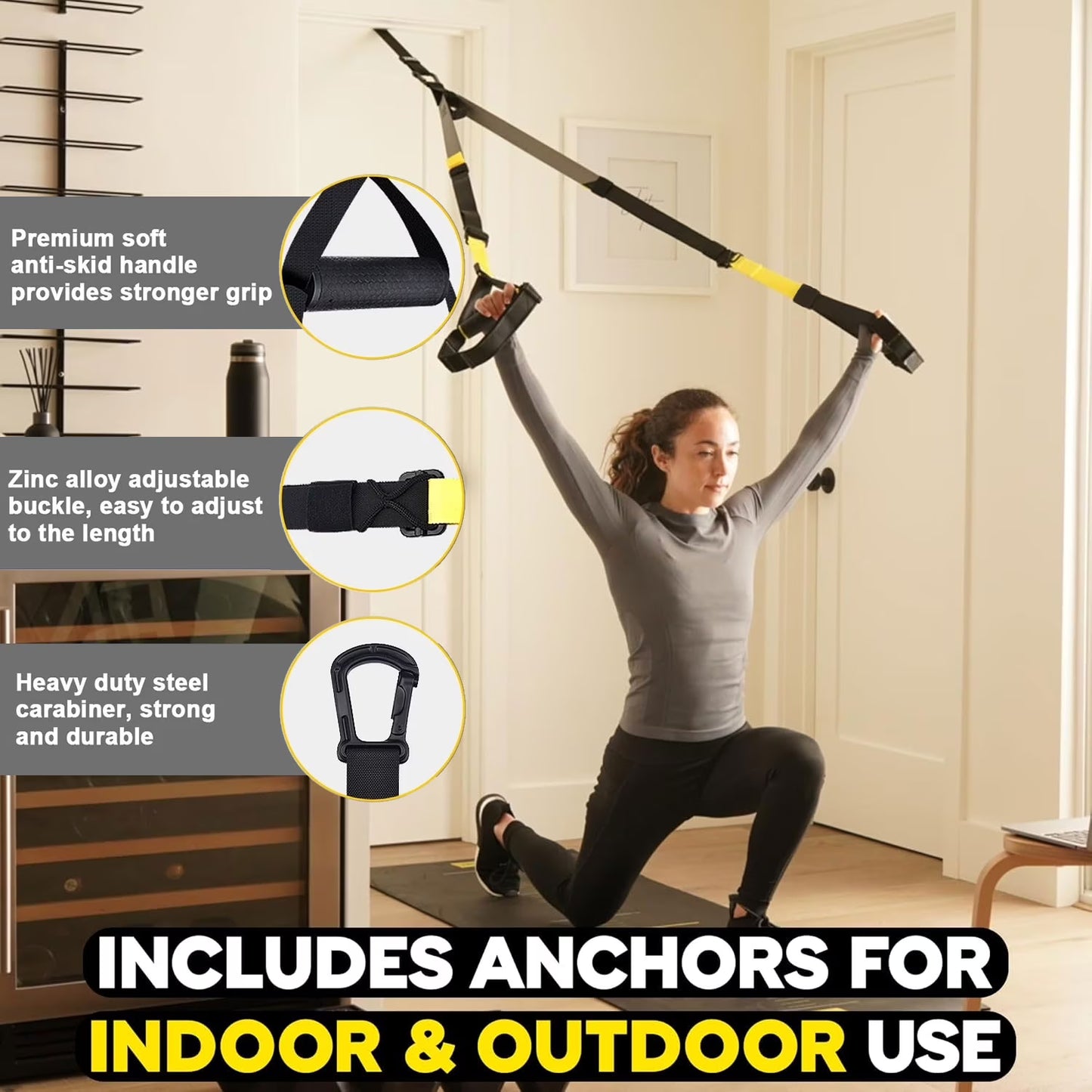 Suspension Trainer System Resistance Training Kit