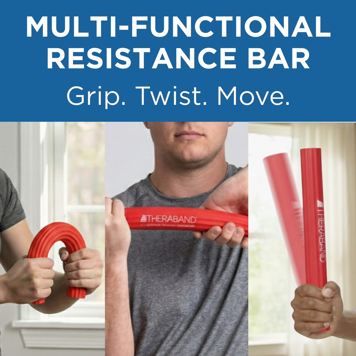 THERABAND FlexBar Resistance Bar – Light (Red)