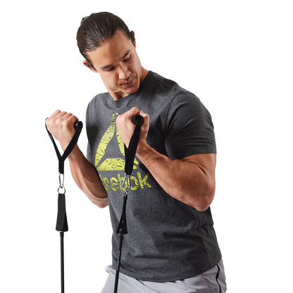 Reebok Delta Sure Grip Resistance Cord – Light to Ultra Heavy, Interchangeable Tubing